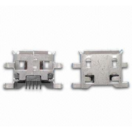 Micro USB 5P Receptacle SMT Drop-in Shell Dip