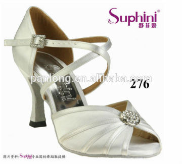 Lady latin shoes, fashion high heel, white wedding dress shoes 276