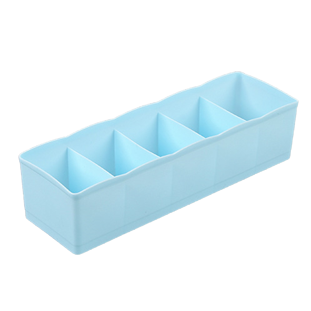 5 Grid Storage Basket Closet Organizer Women Men Storage Box For Socks Underwear Plastic Container Makeup Case Home Storage Box