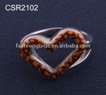 hotsale stainless steel ring with heart 316l stainless steel rings