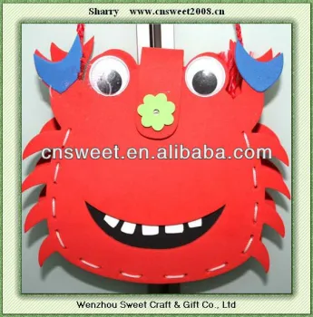 Crab shaped EVA handmade bag/2015 hot selling 3D handmade sticker
