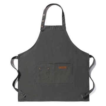 Cotton Cross Back Apron with Customizable LOGO for Kitchen, Garden, Barber Use - Heavy-Duty Baking Apron