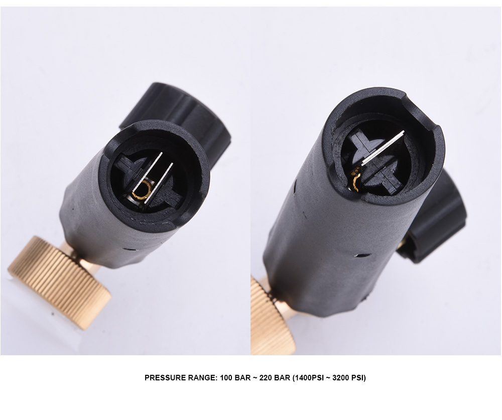 Hochdruckseifenschaumfilter -Düsen -Sprühgenerator Schaumstoffpistole für schnelle Stecker Kanone 1/4 "Waffe Schnee Lanze