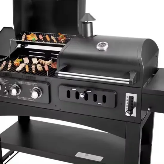 Garden Barbecue Grill Trolley Outdoor BBQ Rotisserie Grill Easy Assembled BBQ Smoker Oven Large Size Grill