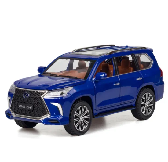 Wholesale 1:24 Scale Lexu LX570 Sound and Light Pullback Car with Openable 6 Doors - Model Toy Diecast Collection