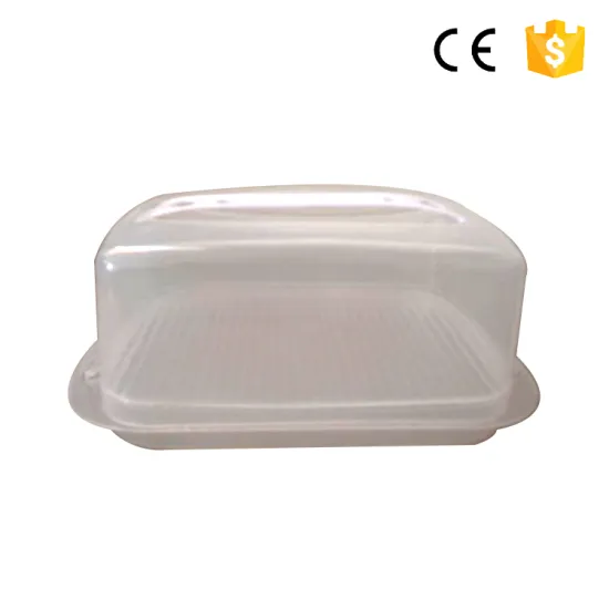 No-toxic PP plastic Clear/white transparent rectangular toast bread box