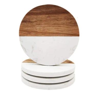 Luxury Natural Marble Coasters: Heat Insulation, Anti-Scalding Coffee Cup Mats