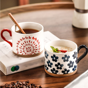 Keramikkaffeetasse: Großhandel heißer Verkäufer Japanisch große Kapazitätsgeschenkbecher