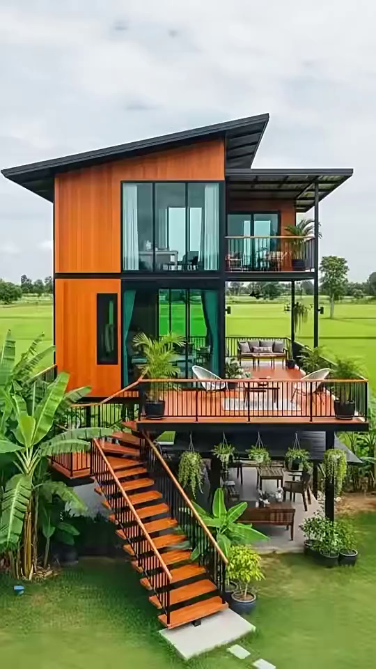 Stackable Prefab Container Living Unit with Snap-Together Design