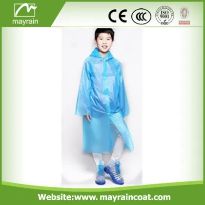 Blue Color PE Raincoat