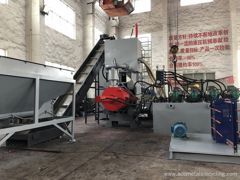 Horizontal Steel Turnings Briquette Machine for Smelting