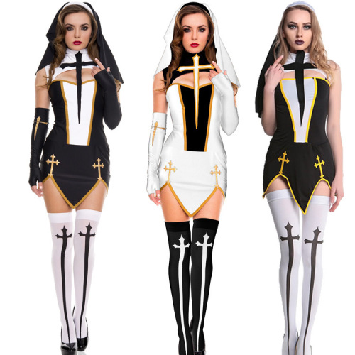 Sexy OutfitsWomen Sexy Bad Habit Nun Costume