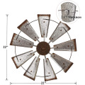 Wall Decoration Farmhouse Galvanized Windmill Sculpture Supplier