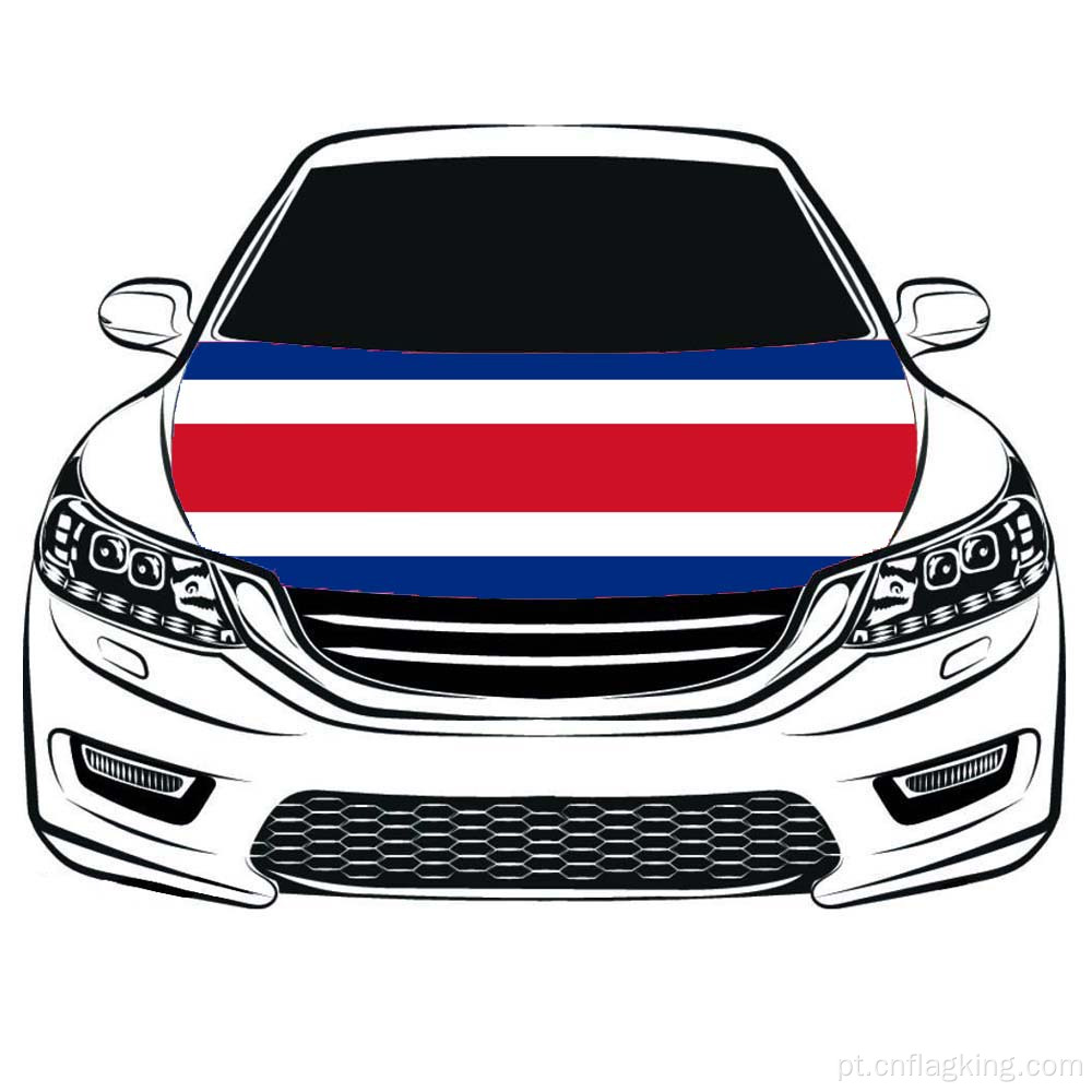 Bandeira do capô da República da Costa Rica 100 * 150 cm Bandeira do capô do carro da República da Costa Rica