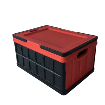 Top Home Storage Basket Collapsible Plastic Supermarket Shopping Basket