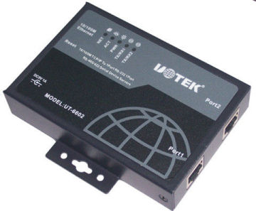 2 Ports Ethernet Serial Converter Tcp / Ip To Rs-232 Converter