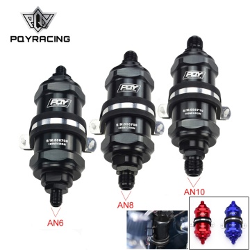 PQY BLACK AN6/AN8/AN10 Filtro del carburante in linea E85 ETHE ELEMENTO SS PQY5566