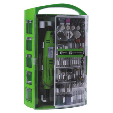 200-piece Rotary Tool and Accessories Set, Includes Wire Brushes and Grinding Stones