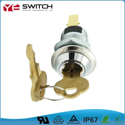 19mm Electrical SPST Key Switch Lock