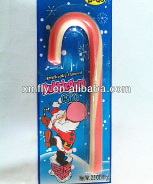 Individual Wrapped Christmas Gift Bubble Gum Cane