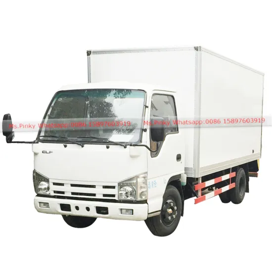 Japanese brand 100P 98HP Small Refrigerator Container Truck Ice Cream Van Truck Export to Rwanda  Whatsapp: 0086 15897603919