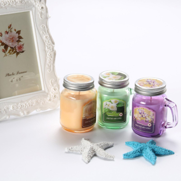 Scented Citronella Candles in Glass Mason Jar