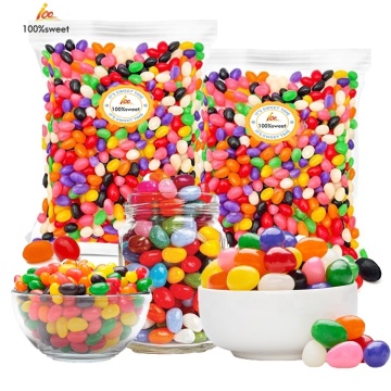 Hot Selling Customized Halal Assorted Bulk Jelly Bean Packs in OEM Bags