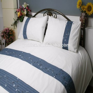 100% cotton embroidered duvet cover set