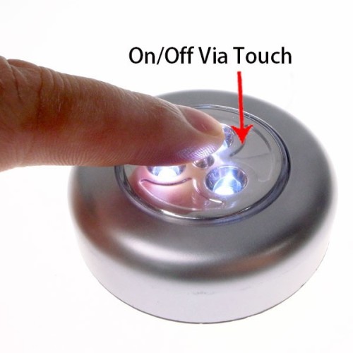 1 - 7 LED Battery Operated Stick-On Touch Light LED Tap Light