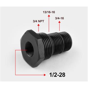 1 / 2-28 a 3 / 4-16,13 / 16-16,3 / 4NPT Adaptador de filtro de óleo