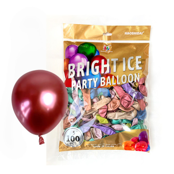 Paket Balon Lateks Berkualitas Tinggi 100: Balon Metallic di Chrome Finish untuk Perayaan Perayaan