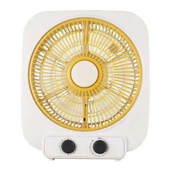 Classic Style Low Noise Portable Small Table Fan - 3 Speed Adjustable 10 Inch Box Fan with High Performance Motor