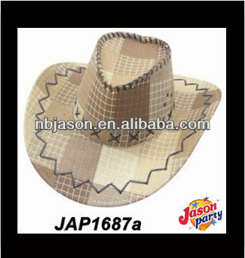 Leather cowboy hat