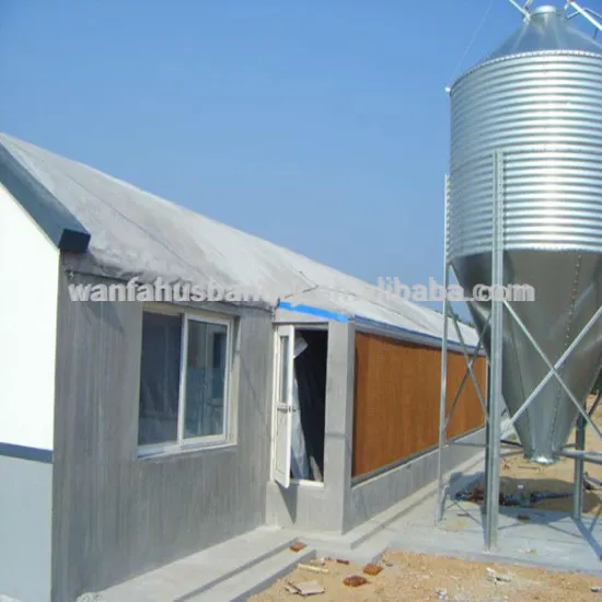 Huabo broiler equipment galvanized stainless steel/fiberglass silo