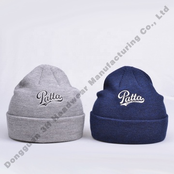 Custom Embroidered Winter Warm Cotton Cuffed Knitted Beanie Hat - Manufacturer Designed Unisex Fashion Hat