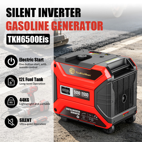 Generador inversor de gasolina portátil silencioso de 5000W