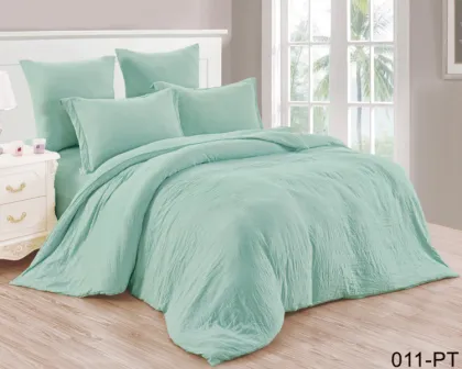 King Comforter Set 100% Polyester Solid Fabric