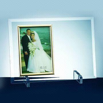 Glass Picture Frame with Engraved Logo, OEM Orders are Welcome