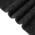 Madilim na kulay -abo na boucle fleece tela ng taglamig fashion
