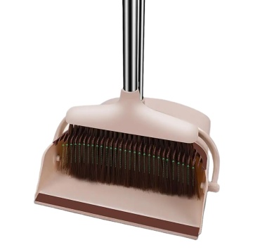 Broom and Dustpan Set: Stainless Steel Household Broom with Long Handle and Windproof Design