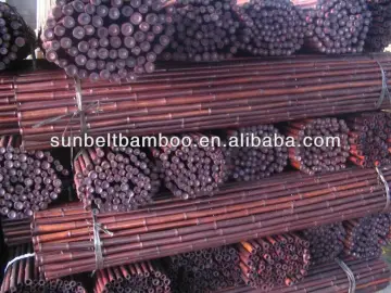 Mahogany bamboo fence