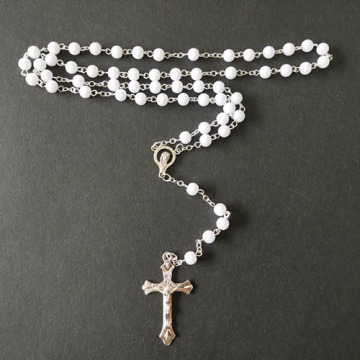 Brave Light Jewelry: 6mm Christian Acrylic Rosary Prayer Necklace - Factory Price