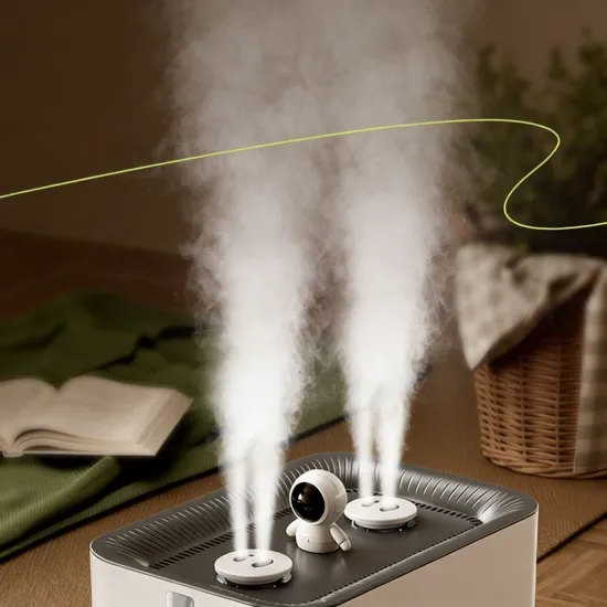 Four-Nozzle Dual-Core Humidifier with 9.8L Tank