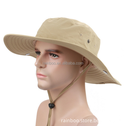 Affordable 100% Cotton Summer Outdoor Men's Bucket Hats with Wide Brim for Fishing