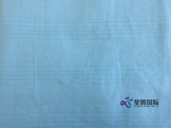 Blue Yarn Dyed Woven Fabric For Shirt