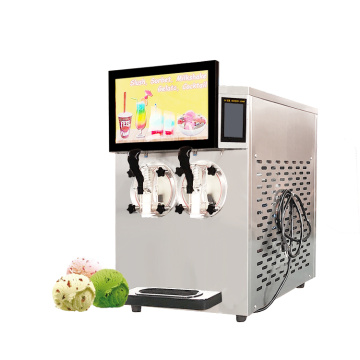Machine de boisson congelée à double réservoir commercial