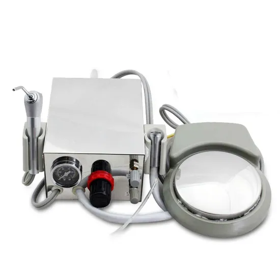 Portable Steel Dental Air Control System with Foot Switch and 3 Way Syringe