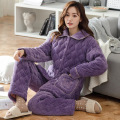 women's winter thick coral fleece pajamas