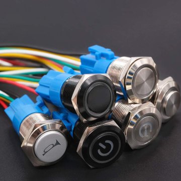 Langir Metal Push Button Switch Waterproof IP67 12mm 16mm 19mm 22mm 12V