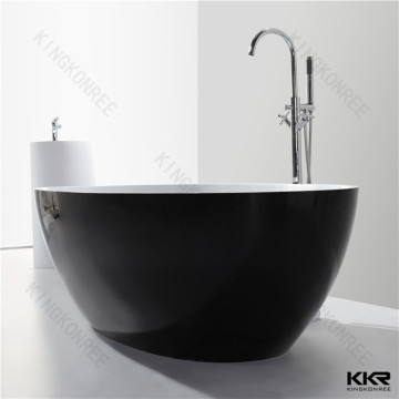 Resin stone cheap round bathtub, bathtub faucet